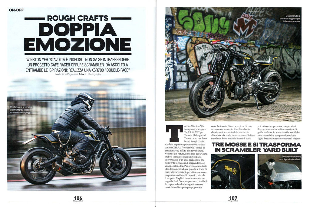 ROUGH CRAFTS YARD BUILT XSR twins on CHOP and ROLL N.31, Aprile!!